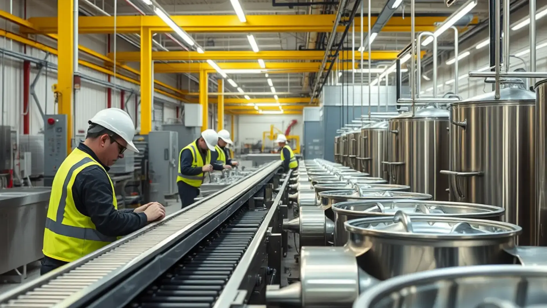 F C Plating factory floor with modern electroplating equipment